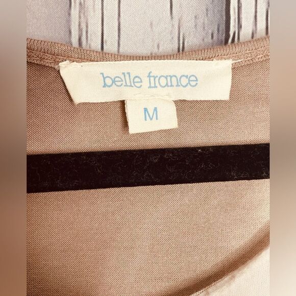 Belle France Ombré Silk Overlay High Low Tunic Sequins M - Picture 7 of 8